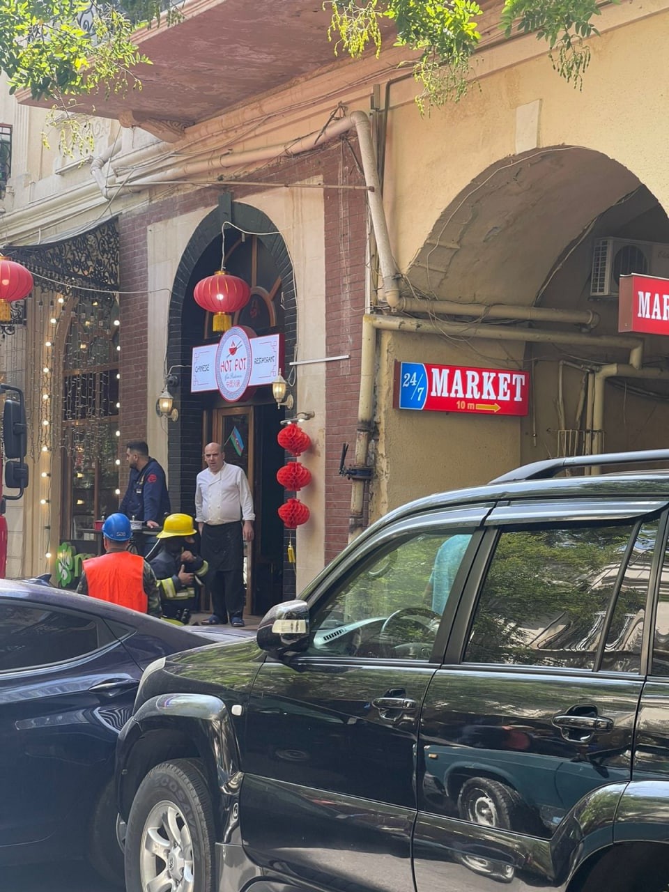 Bakının mərkəzində restorandayanğın - FOTO/VİDEO